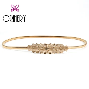 

ORINERY High Quality Women Fashion 2018 New Metal Belts for Women Fashion Skinny Waist Belt Designer Elastic Wedding Dress
