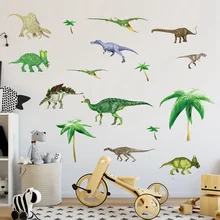 Zs наклейка 130*130 см/51*51 дюймов динозавры Детская комната Детская виниловая динозаврская Наклейка на стену s baby boy наклейки на стену в детскую