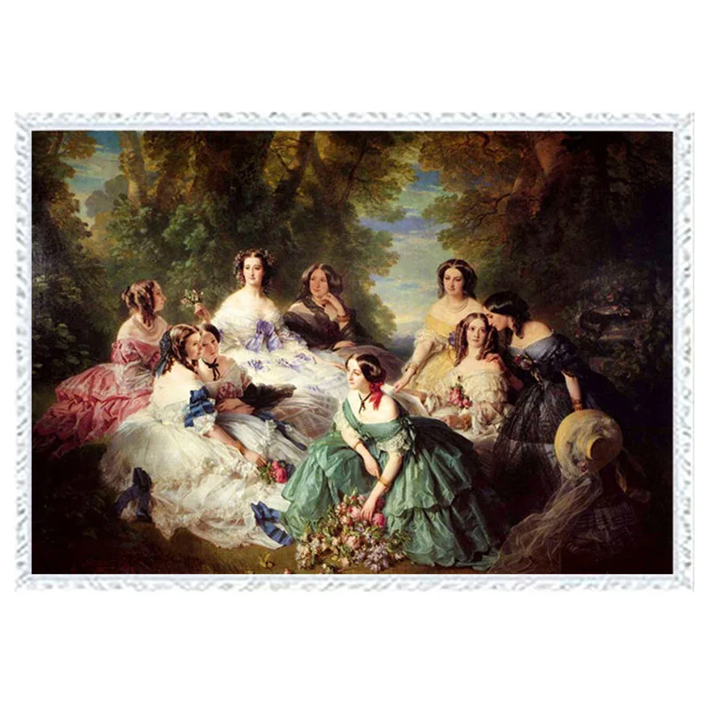 

Needlework DIY DMC 14CT unprinted Cross stitch kits For Embroidery Queen Pattern Elegant Forest Home Decor