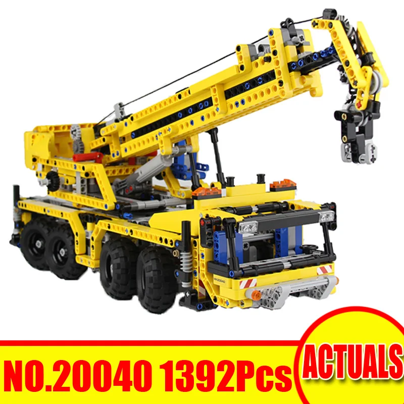 

1392Pcs 20040 LEPIN Technic Series Model Building Kits Blocks Bricks The Moving Crane Toy For Children Gift Compatible With 8053