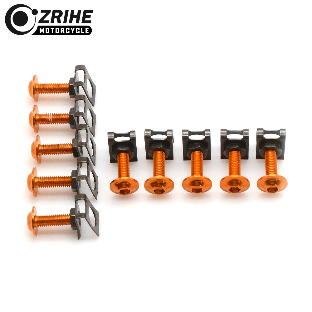 

10PCS Fairing Body Work Bolt Kit Screw Spire Speed Fastener Clip Nut For Kawasaki ZX 6 6R 6RR 7R 7RR 636R ZX-6 ZX6R ZX636R ZX6RR