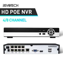 4/8-канальный сетевой видеорегистратор с поддержкой POE 1080P HD сети IP видео Регистраторы 48V 802.3af Стандартный HDMI 4/8 CH CCTV NVR ONVIF P2P Системы для IP Камера
