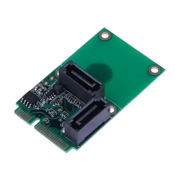 

2 Ports Mini PCI-E PCI Express to SATA 3.0 Converter Hard Drive Extension Card Computer Components High Speed Add On Cards