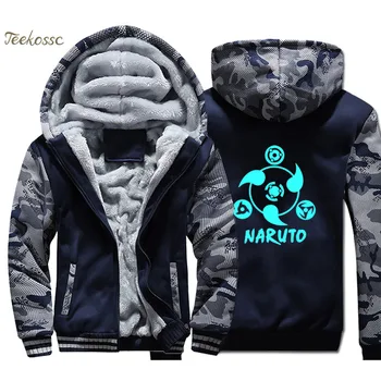 

Anime Naruto Night Lights Luminous Hoodie Mens Hooded Sweatshirt Coat 2018 Winter Fleece Thick Harajuku Uzumaki Naruto Jacket
