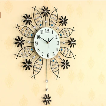 

Creative Clocks Living Room Modern Art Hanging Quartz Silent Wall Clock Sticker Orologio Parete Vintage Home Decor 50A0803