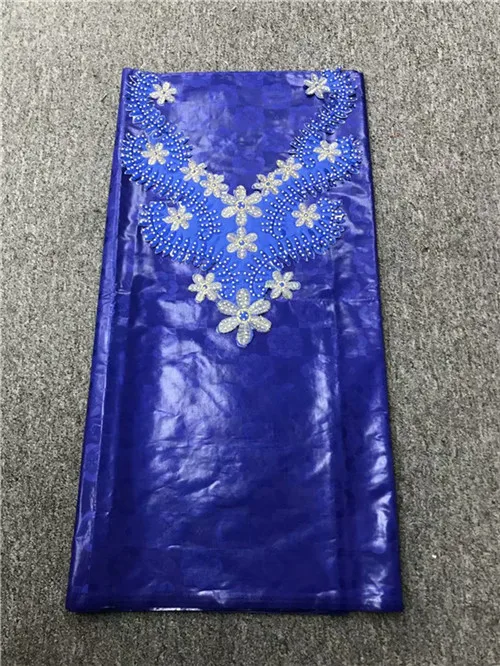 

African bazin riche fabric cotton soft royal blue guinea brocade fabric tissu africain basin riche getzne 5yard/lot