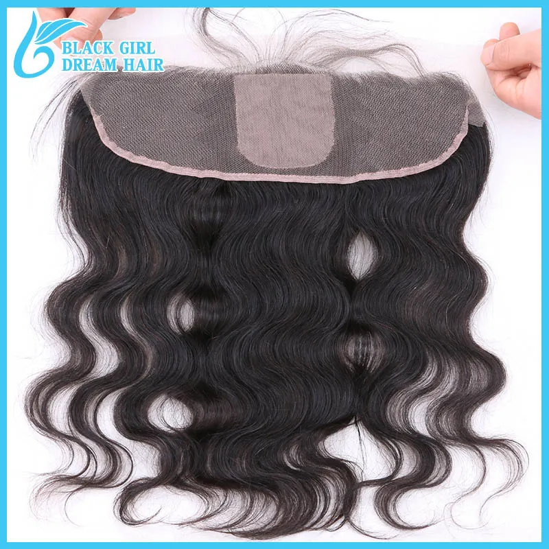 

Virgin Indian Ear To Ear Silk Base Full Frontal Lace Closure 13x4 With Hidden Knot Body Wave Lace Frontal Closure With Baby Hair