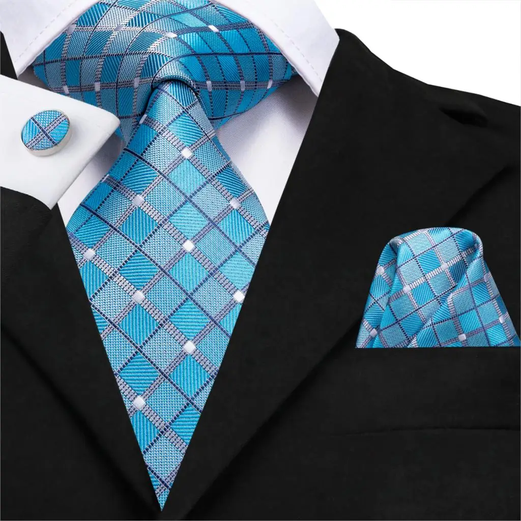 SN-3119 Привет-галстук 8,5 см 100% шелк 2019 Новый Для мужчин галстук синий галстук с рисунком «Шотландка» для Для мужчин Классические Вечерние