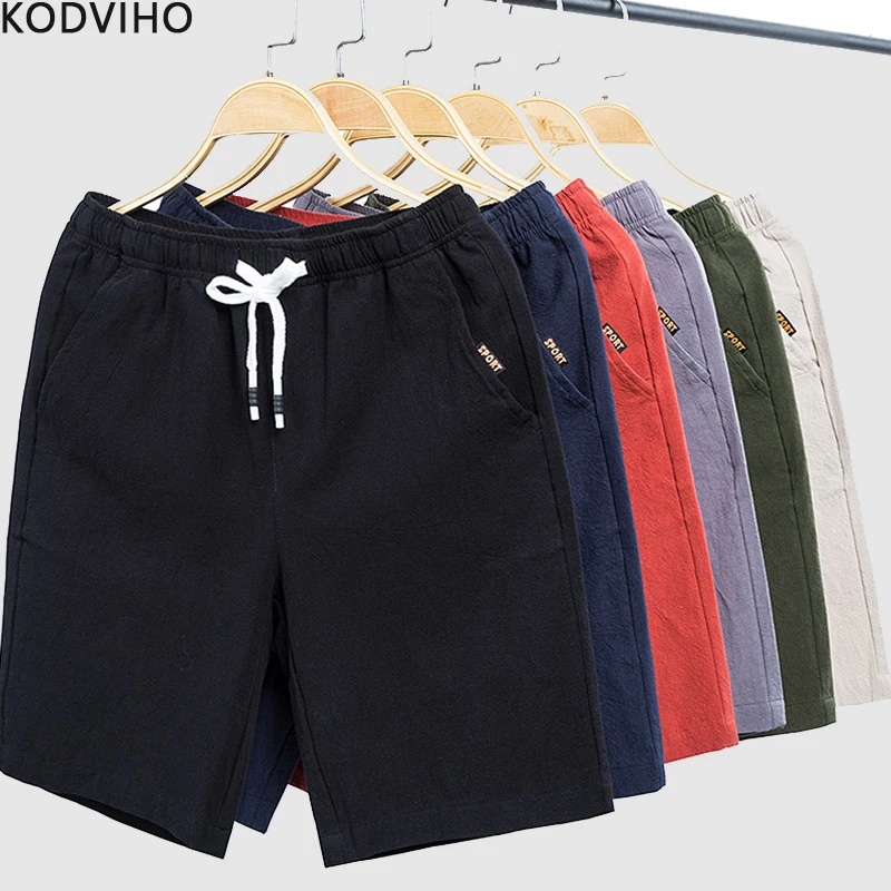 Spodenki Meskie летние однотонные обшитые мужские шорты Простые повседневные короткие