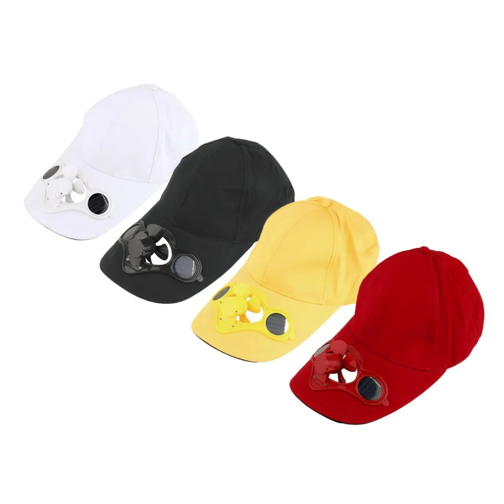

Solar Powered Fan Hat Men Women Summer Caps with Solar Sun Power Cool Fan Energy save No batteries required Beach Hats Freeship