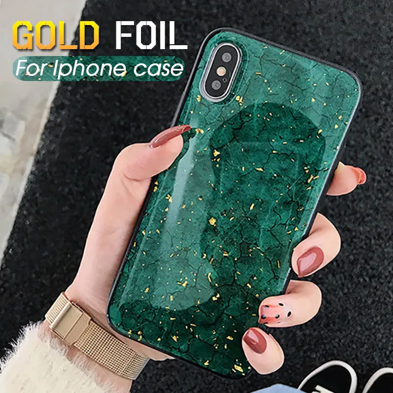Роскошные золотые чехлы из фольги для телефонов Iphone X XR XS MAX чехол накладка Apple 6 6s 7