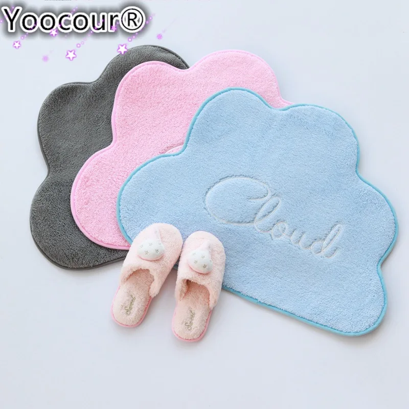 

50*67cm INS Nordic Style Cloud Cotton Plush Mat Children's Carpet Mat Game Pad Crawling Mat Room Decoration Carpet Cushion