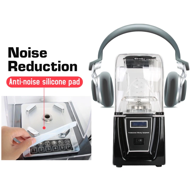ITOP 1.5L Commercial Smoothie Blender Electric Juicer Mixer White/Black Anti-knock Cover Professional Blender Ice Crusher