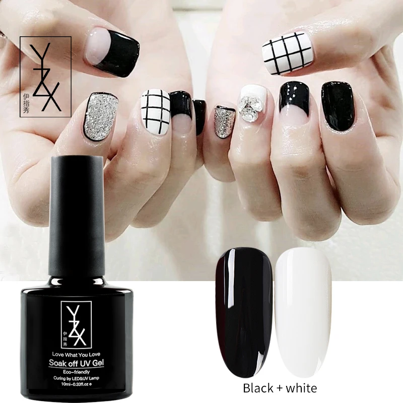 YiZhiXiu 1 piezas 10 ml esmalte de red negro transparente remojo esmalte de uñas de Gel UV creatividad barniz lacado puro DIY manicura YiZhiXiu 1 piezas 10 ml esmalte de red negro transparente remojo esmalte de uñas de Gel UV creatividad barniz lacado puro DIY manicura