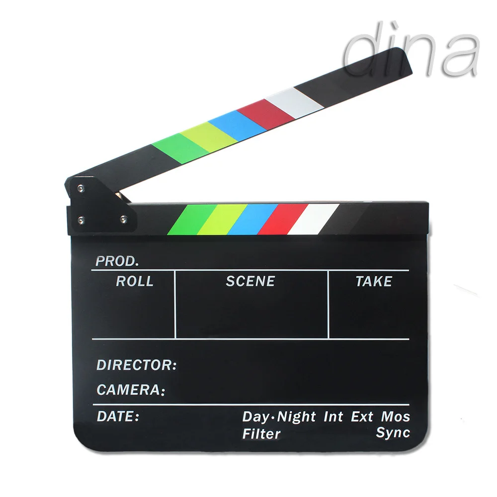 Красочные Акриловые 29 8*24 8 см фильм Хлопушка доска Slate Cut Prop Dry Erase режиссер ТВ Фильм
