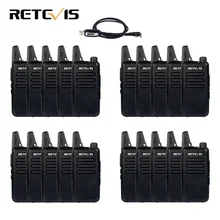 20pcs Mini Walkie Talkie Retevis RT22 Extreme Ultra-thin 2W UHF 400-480MHz VOX Ham Radio Hf Transceiver