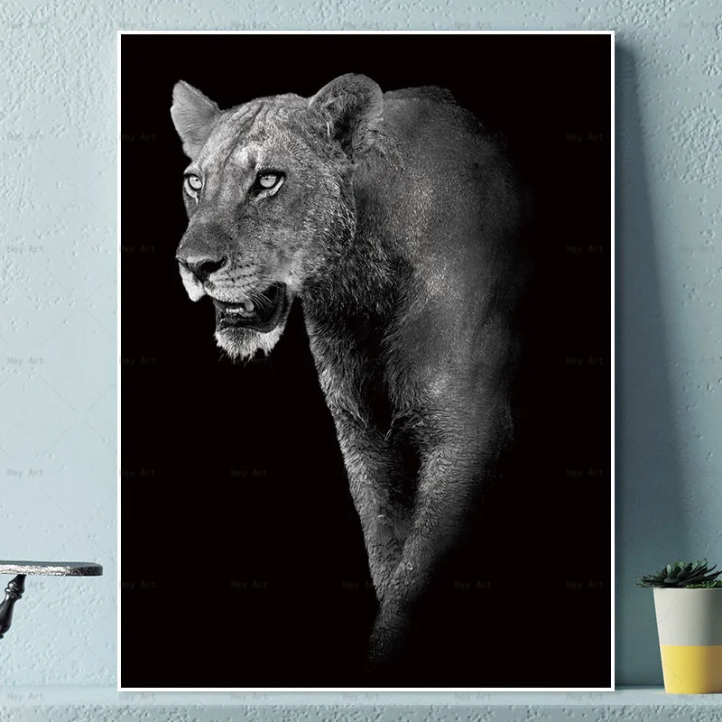 Canvas Paintings Black White Abstract Art Prints Animals Pictures Wall Poster Painting Home Decoration for Living Room