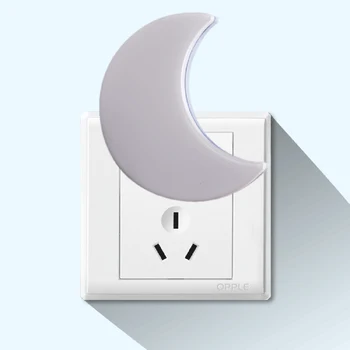 

220V EU Plug Decorative LED Crescent Moon Lunar LED Night Lights Nursery Night Lamp Gift for ChildrenBulb
