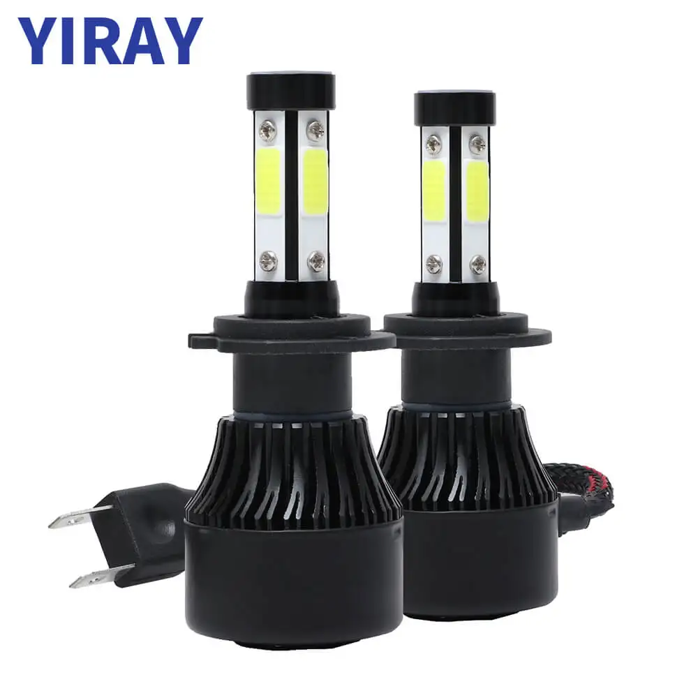 

YIRAY 4 Side COB 72W 16000lm Car Headlight Bulbs LED H4 H7 H11 9005 9006 5202 9003 9004 9012 Auto Led Headlamp Fog Light 12V