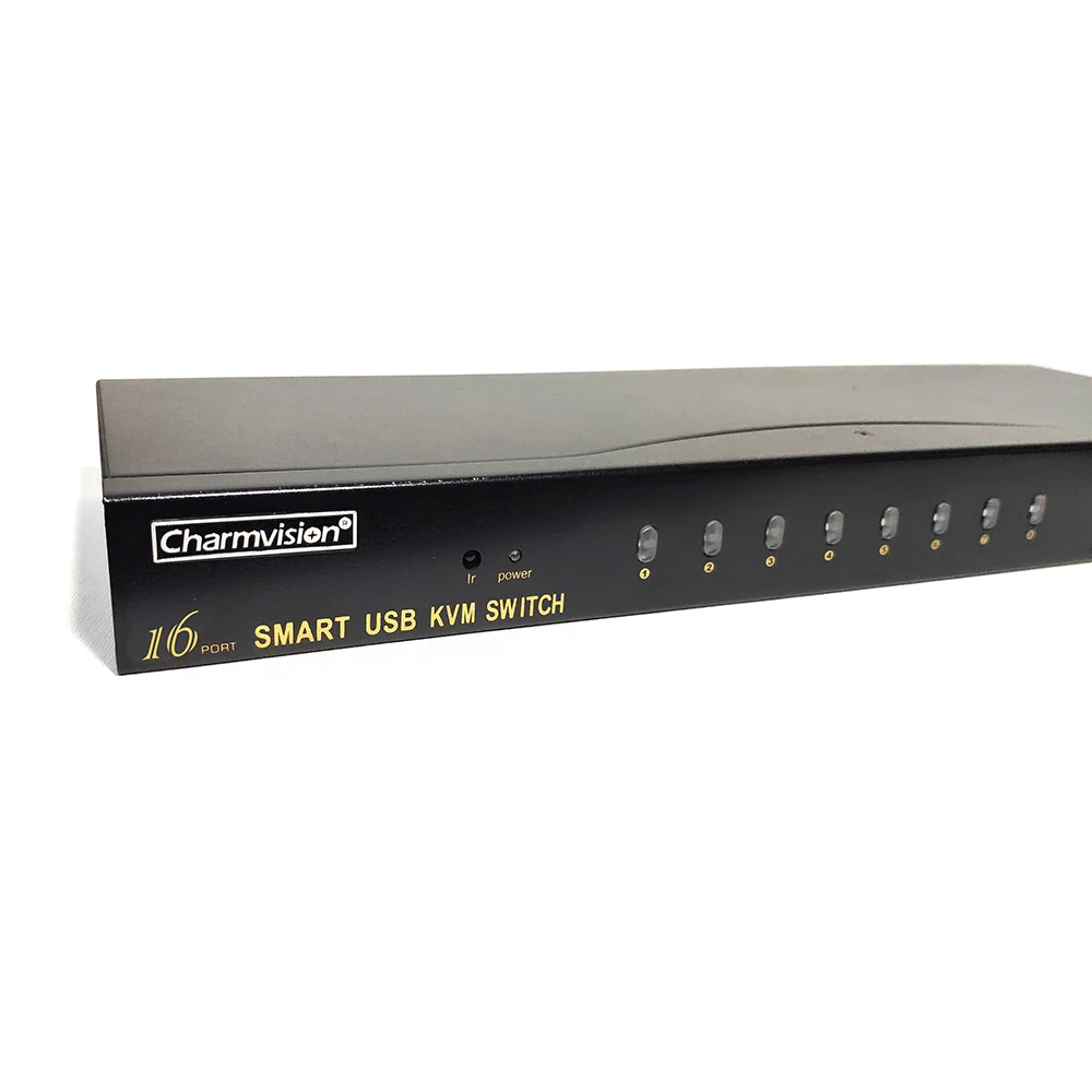 Charmvision UK1601R 16 портов USB KVM коммутатор с автоматическим сканированием 4 USB 2,0 VGA HDDB переключатель дистанционного управления с KVM кабелем 16 шт