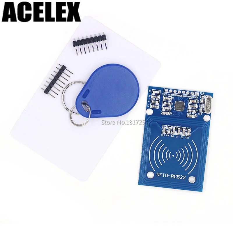 

RFID module RC522 Kits S50 13.56 Mhz 6cm With Tags SPI Write & Read for uno 2560