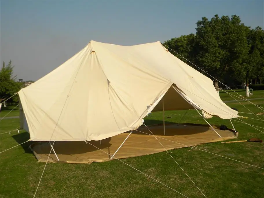 4*6 м экологически чистый огнестойкий роскошный Роскошная роскошная палатка водонепроницаемый хлопковый холст - Цвет: Темный хаки