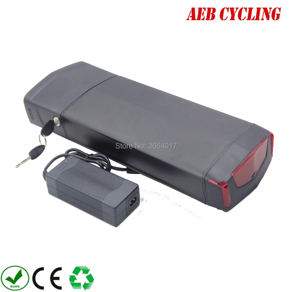 Best EU US free tax 250W 350W 500W 750W 1000W e-cargo bike battery pack 36V 48V 52V RB3 rear rack battery Li-ion battery pack 9