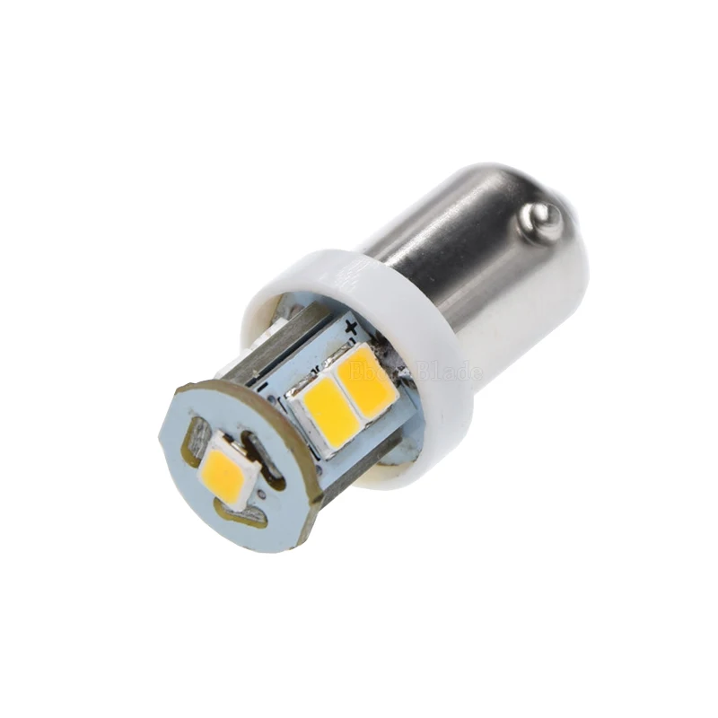 10 шт. 6 в 6 вольт 7SMD автомобильный индикатор светодиодный светильник светодиодный лампочка для пинбола BAX9S H6W теплый белый 4300K