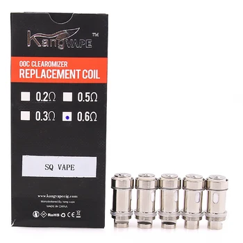 

5pcs Kangvape SQ Replacement Coil for SQ Vape kit 1500mAh vape pen head 0.6ohm E-Cigarette atomizer coil core heating