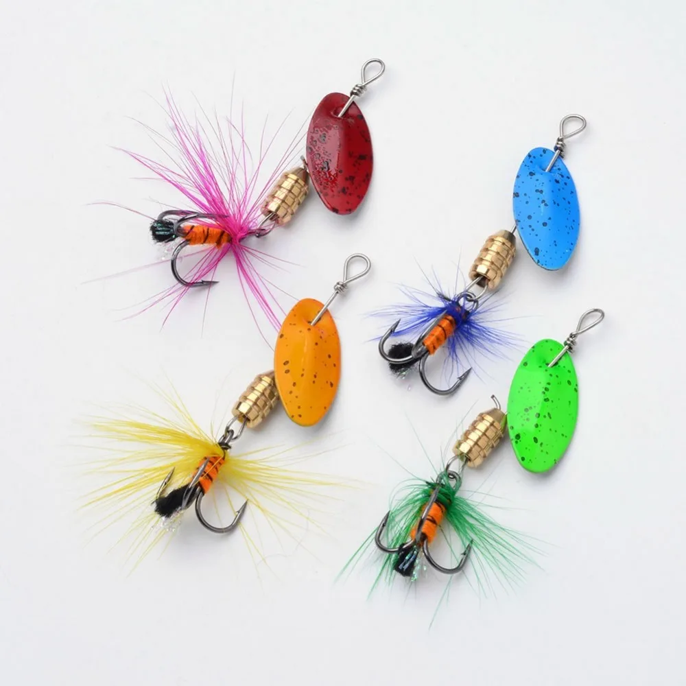 

1 Bag New Metal Giant Killer Plain Mepps Fishing Lure Hard Spoon With Sharped Treble Hook Souple Peche Simulation Prawn Hooks