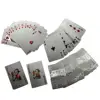 One Deck Silver Foil Poker Euros Style Plastic Poker Playing Cards Waterproof Cards Good Price Gambling Board game GYH ► Photo 2/4