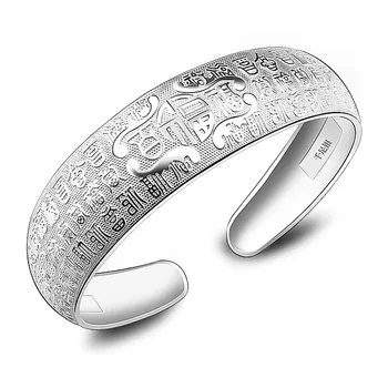 

Fashion female opening Blessed Blessed bracelet Blessed bracelet Women Silver plated Jewelry Factory Direct sales Wholesale