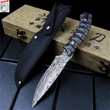 Эверрич) бежевый кофе Микарта ручка Forge 440 Сталь фиксированным лезвием нож 58HRC Открытый кемпинг ножи для выживания+ нейлоновая оболочка