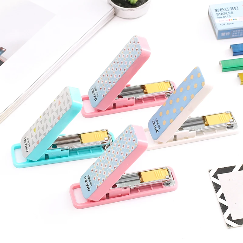 

Mirui Stationery Manual Mini Stapler Student Office White Collar Stapler Gift No. 10 Staples