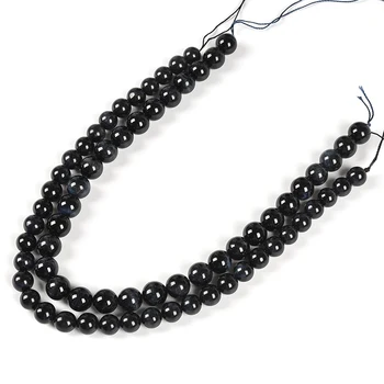 

The cutting loose beads Demure design style is simple and Pure black tiger's eye stone .Different sizes for different people