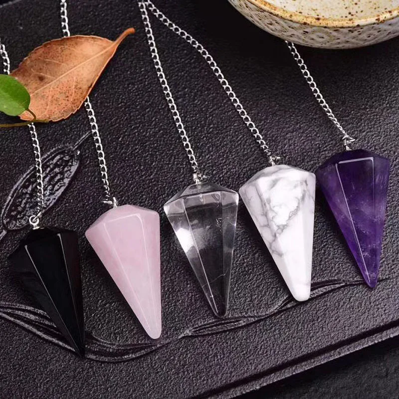 quartz crystal wand point healing stones Spirit pendulum pendant for birthday gifts