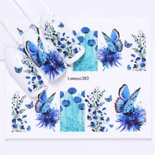 LEMOOC Water Decals Nail Transfer Stickers Flowers Butterfly Mixed Patterns Nail Art Decoration Stickers DIY Design nail salon 1sheet new christmas design water transfer nail art stickers wraps decals diy nail decoration supplies sastz430
