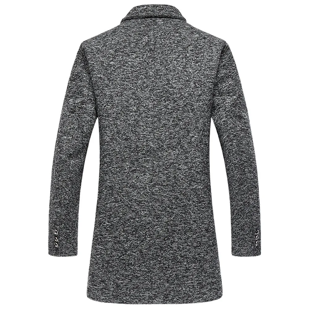 Automne M 4xl vent Manteau De Longueur bourgogne Moyen Revers Mâle Gris Bouton Long Coupe Hiver Mince Casual Hommes Taille Veste XlOZiukwPT