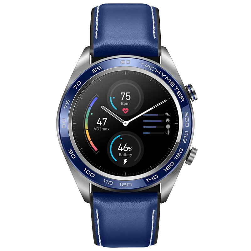 Huawei Honor Magic Watch 5ATM водонепроницаемый трекер сердечного ритма трекер сна напоминание Сообщения NFC gps спортивные умные часы 1,2 дюймов - Цвет: Blue