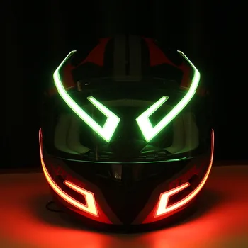 

Quevinal Motorcycle Helmet EL Cold Light Helmet Light Strip Night Signal Luminous Modified Strip Helmet Sticker