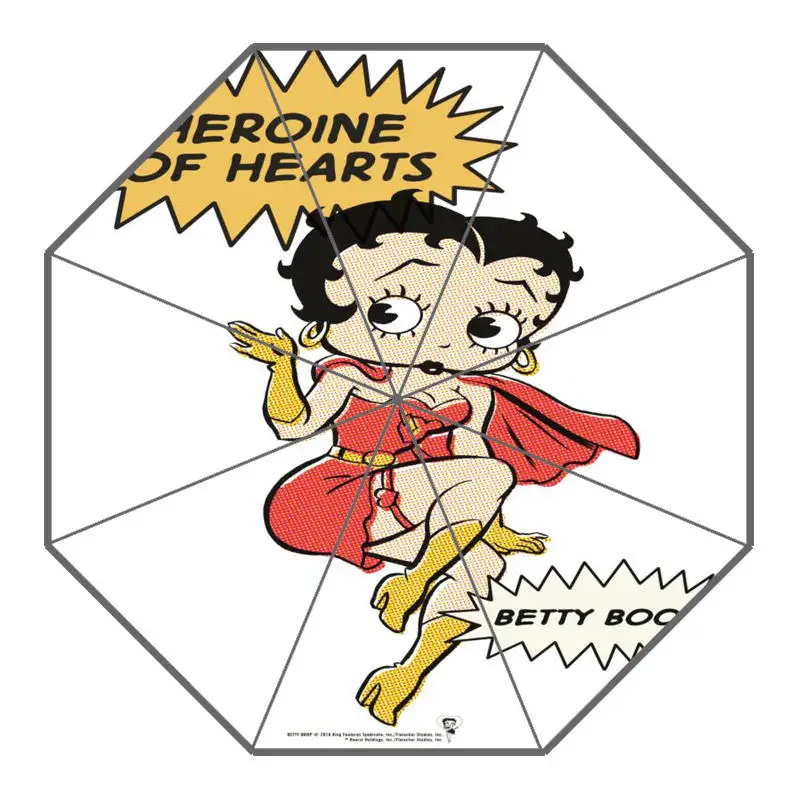 На заказ Betty boop Зонты Новое поступление полезный складной солнечный и дождливый зонтик от солнца