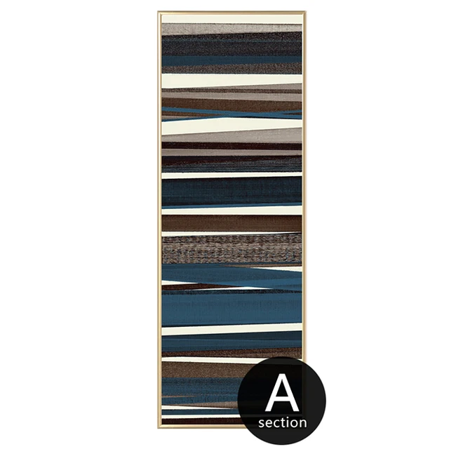 Stripe abstract Long painting Vertical rectangle line canvas art wall pictures for living room
