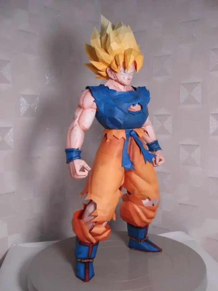 DRAGON BALL Sun Wukong Saiyan 3D бумажная модель DIY