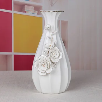 

European luxury ceramic vase creative luxury wedding room ceramic gifts hotel decorative vase