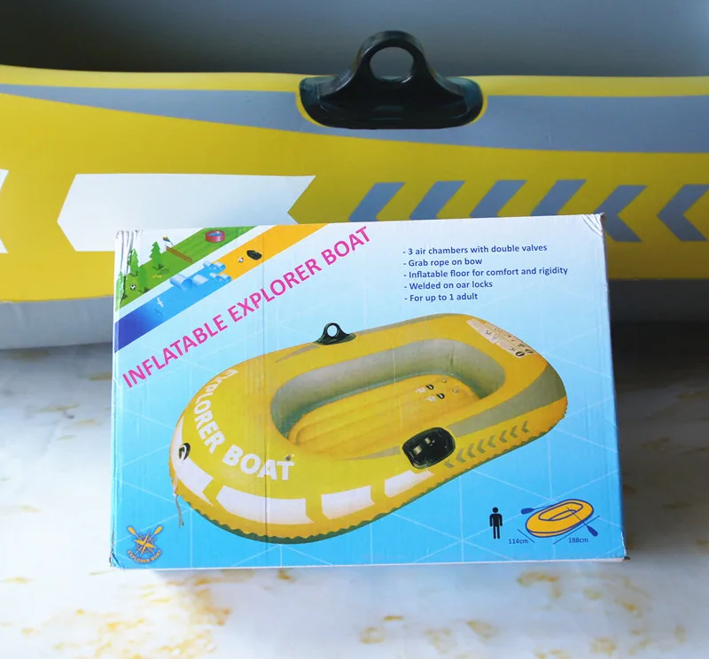 Two-person inflatable boat fishing boat dinghy pvc kayak thicker drift boat (20)