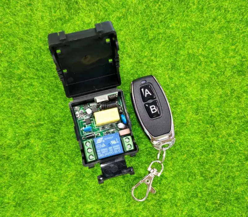 

RF 220 v 1 ch radio remote control light switch receiver + transmitter 433mhz
