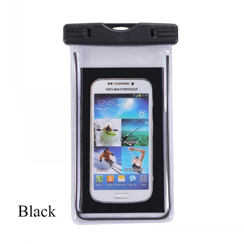 Suntaiho водонепроницаемая сумка с подводными плавательными сумками чехол для телефона для iphone 6s 7 plus Универсальные Все модели 3,5 дюймов-6 дюймов - Цвет: Black