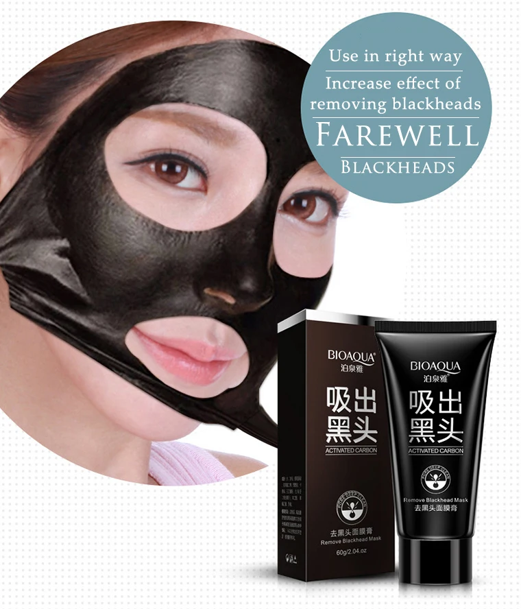BIOAQUA, маска для удаления черных точек, маска для лица, Корейская Tony Moly, очищающая, качественная, черная, отшелушивающая, угольная маска, грязь