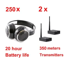 500 м 3 канала беспроводные наушники Сайлент диско наушники-250 складные наушники+ 2 Передатчики