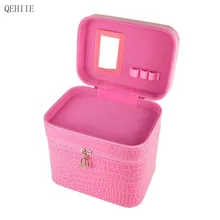 High-end PU Cosmetic Case Large-capacity Travel Portable Storage Makeup Bag Organizer Cosmetologist Professional Makeup Case
